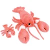 Mamá langosta de peluche y su bebé coral - Les Déglingos