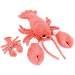 Mamá langosta de peluche y su bebé coral - Les Déglingos