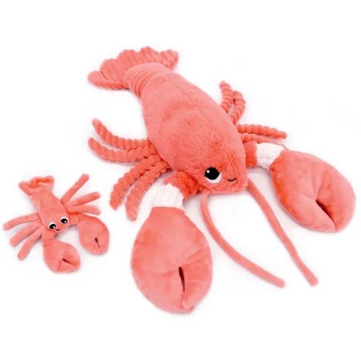 Mamá langosta de peluche y su bebé coral - Les Déglingos
