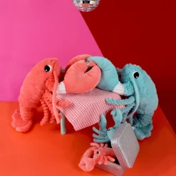 Mamá langosta de peluche y su bebé coral - Les Déglingos