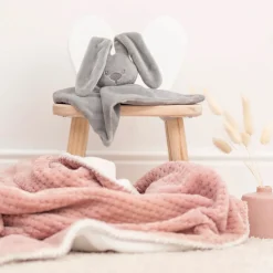 Manta de bebé Lapidou Rosa y blanco - Nattou