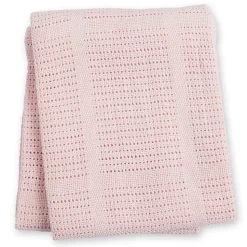 Manta de punto de algodón - Rosa - Lulujo