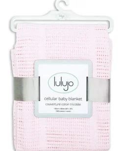 Manta de punto de algodón - Rosa - Lulujo