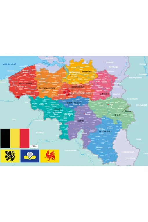 Mapa de Bélgica - Puzzle Michèle Wilson