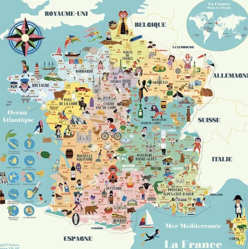 Mapa magnético de Francia Ingela P. Arrhenius - Vilac
