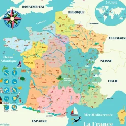 Mapa magnético de Francia Ingela P. Arrhenius - Vilac