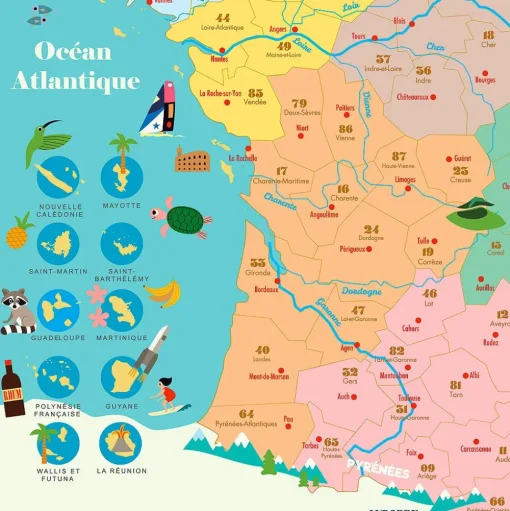 Mapa magnético de Francia Ingela P. Arrhenius - Vilac