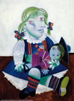 Maya con una muñeca de PICASSO - Puzzle Michèle Wilson