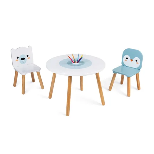 Mesa y 2 sillas para niños de madera - Janod