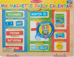 Mi calendario diario magnético en inglés - Melissa & Doug