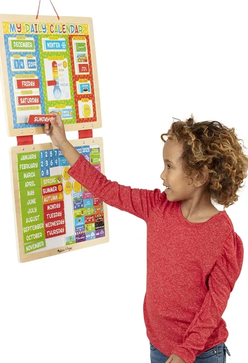 Mi calendario diario magnético en inglés - Melissa & Doug
