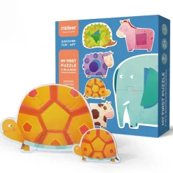 Mi primer puzzle geométrico de animales - Mideer