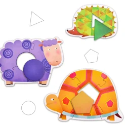 Mi primer puzzle geométrico de animales - Mideer