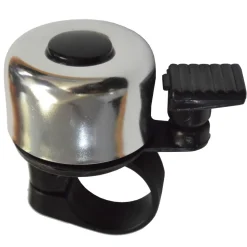 Mini timbre de bicicleta plateado - Kiddimoto