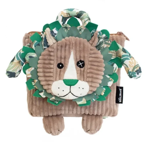 Mochila de terciopelo Jelekros el león - Les Déglingos