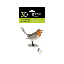 Modelo 3D de papel El petirrojo - Fridolin