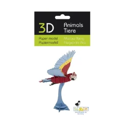 Modelo 3D de papel Guacamayo volando - Fridolin