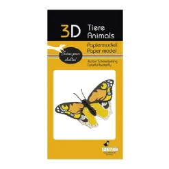 Modelo 3D de papel mariposa colorida - Fridolin