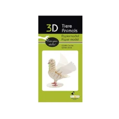 Modelo 3D de papel Paloma blanca - Fridolin