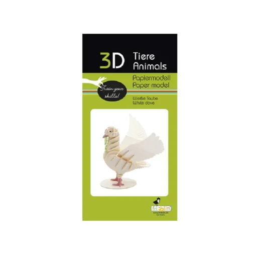 Modelo 3D de papel Paloma blanca - Fridolin