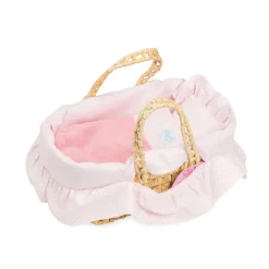 Moisés de 28 cm con relleno rosa - Petitcollin