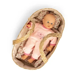 Moisés de mimbre para muñeca 50 cm - ByAstrup