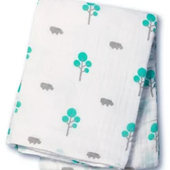 Muselina larga - Aqua Hippo - Lulujo