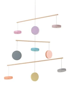 Móvil de madera color pastel - Plan Toys