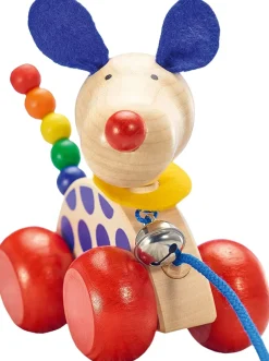Nico perro de madera maciza para tirar - Selecta