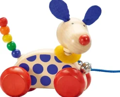 Nico perro de madera maciza para tirar - Selecta