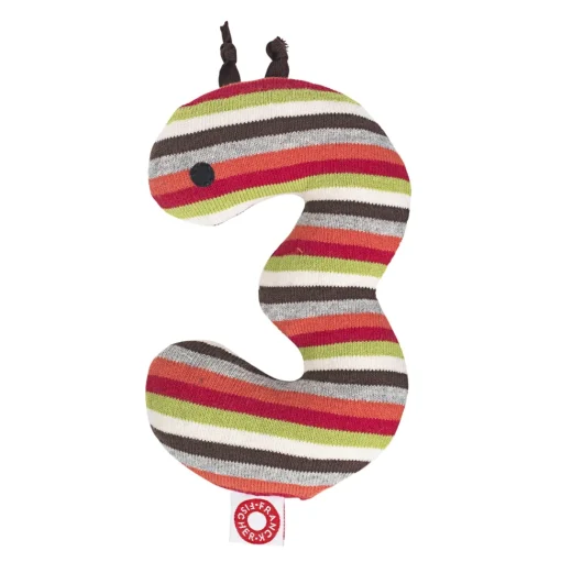 Número 3, juguete de tela - Franck & Fischer