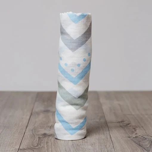 Pañal de bambú - Chevron bleu - Lulujo