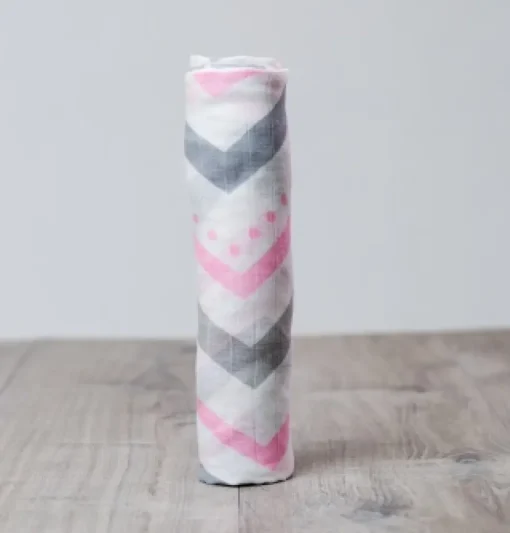 Pañal de bambú - rosa chevron - Lulujo