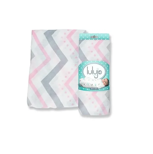 Pañal de bambú - rosa chevron - Lulujo