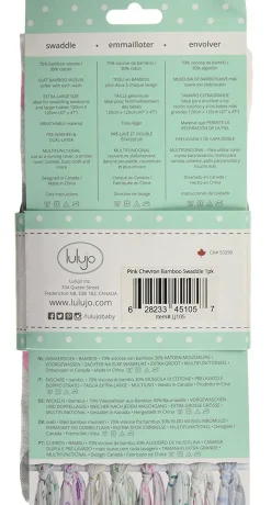 Pañal de bambú - rosa chevron - Lulujo