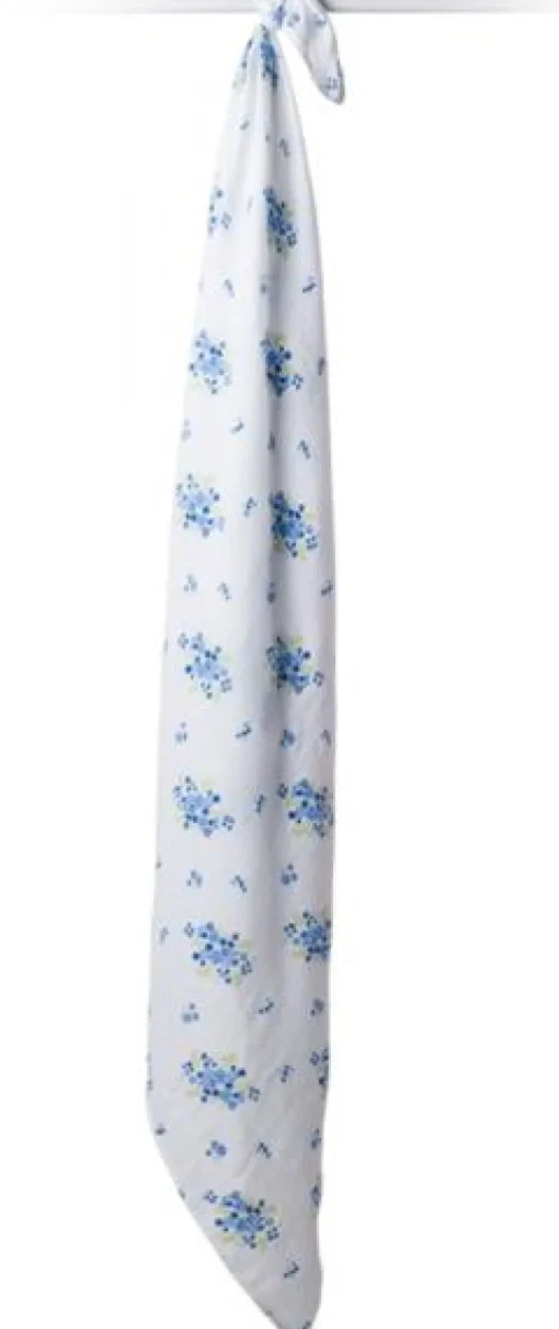 Pañal de muselina - Bouquet bleu vintage - Lulujo