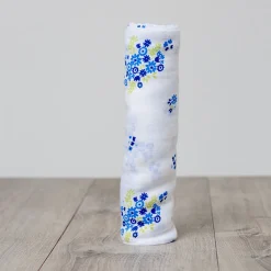 Pañal de muselina - Bouquet bleu vintage - Lulujo