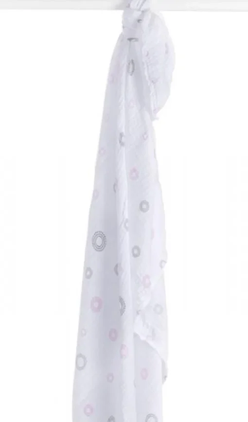 Pañal de muselina - Cercles roses - Lulujo