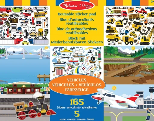 165 pegatinas reutilizables - Vehículos - Melissa & Doug