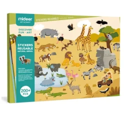 Pegatinas reutilizables animales - Mideer