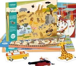 Pegatinas reutilizables animales - Mideer