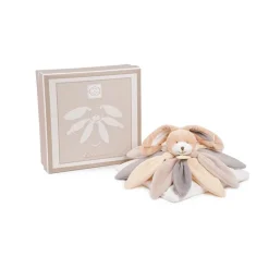 Peluche Conejo con pétalos topo 28 cm - Doudou et Compagnie