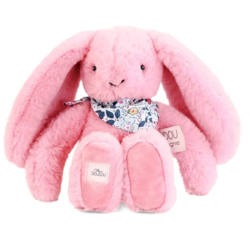 Peluche Conejo Fleurette rosa 25 cm - Doudou et Compagnie