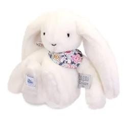 Peluche Conejo Fleurette blanco 25 cm - Doudou et Compagnie