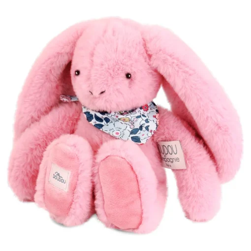 Peluche Conejo Fleurette rosa 25 cm - Doudou et Compagnie