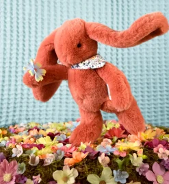 Peluche Conejo Fleurette terracotta 25 cm - Doudou et Compagnie