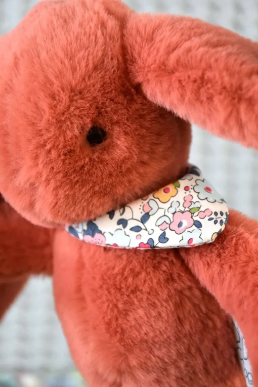 Peluche Conejo Fleurette terracotta 25 cm - Doudou et Compagnie