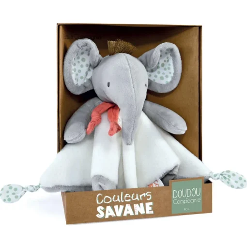 Peluche elefante gris 25 cm - Doudou et Compagnie