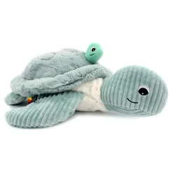 Peluche gigante tortuga mamá bebé menta - Les Déglingos