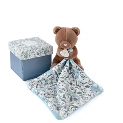 Peluche oso marrón con pañuelo - Doudou et Compagnie